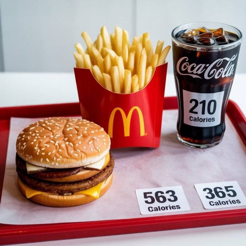 McDonald’s menu nutrition chart for popular items