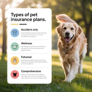 Best pet insurance for dogs – happy dog at the vet with owner reviewing insurance paperwork.