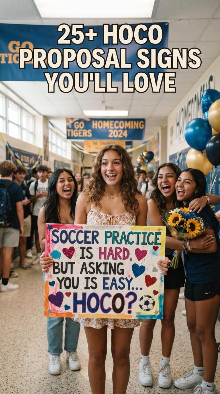 Cute colourful hoco proposal sign idea for homecoming.