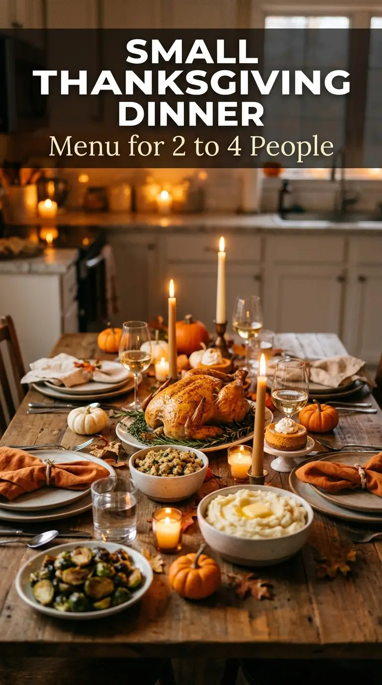 small thanksgiving dinner menu for two to four people