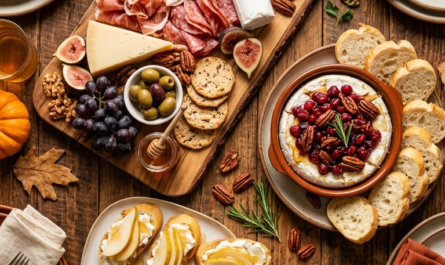 easy thanksgiving appetizers ideas on a rustic table